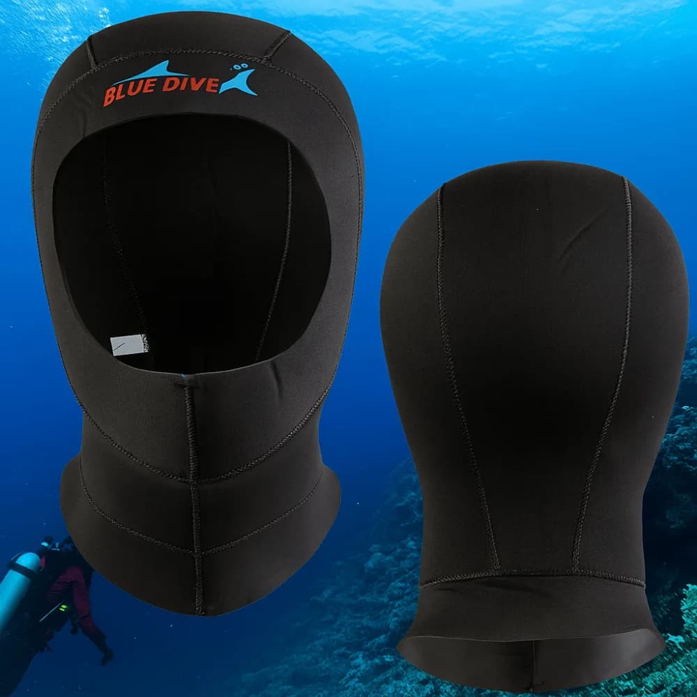 Cappelli da Immersione in Gomma Cloroprenica Anti-Freddo, Design Spesso, Protezione Solare, Cappelli Caldi con Cappuccio per Snorkeling e Nuoto