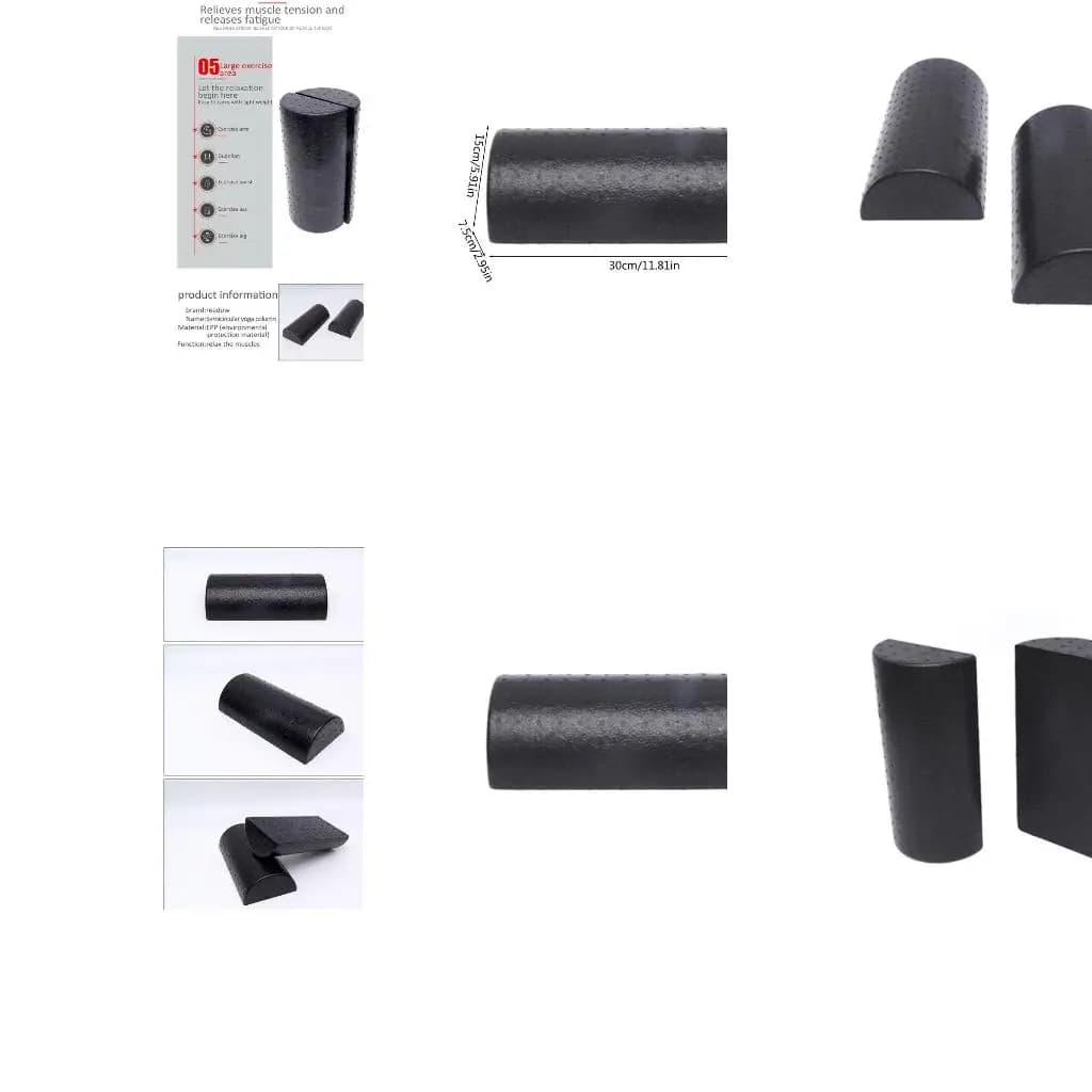 Q39E Half-Round Exercise Foam Rollers Pilates Roller for Exercise, Massage, Muscle Recovery