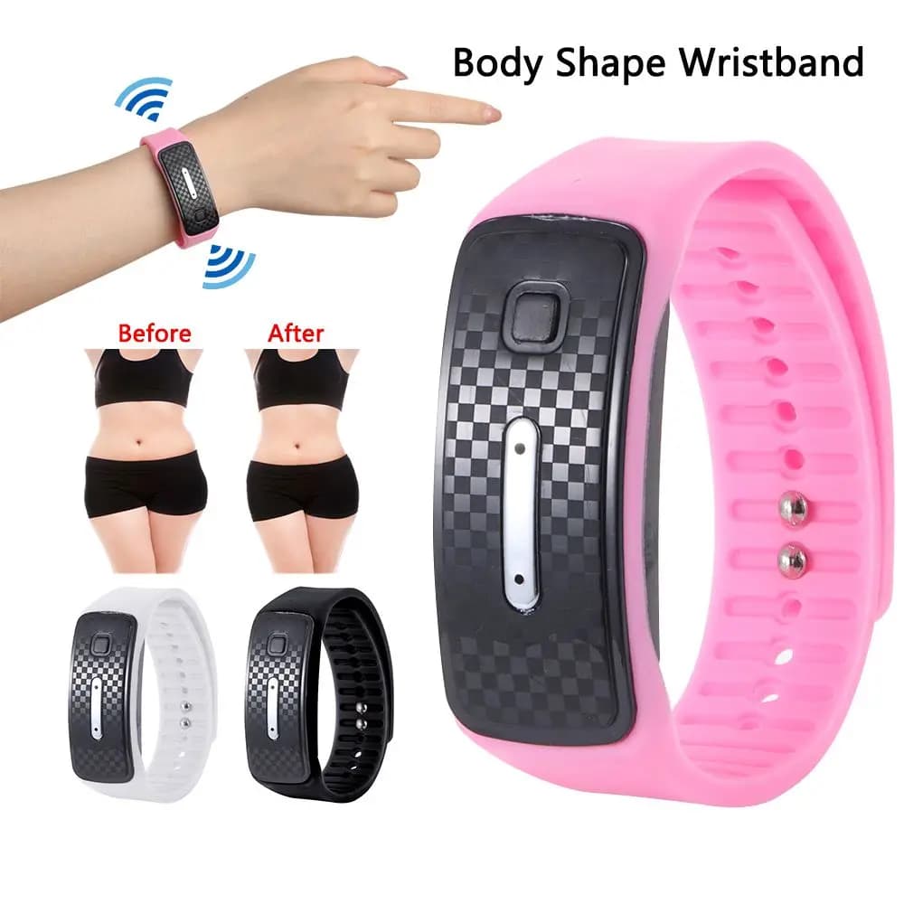 New Ultrasonic Body Shape Wristband Smart Magnetic linfoom Detox bracciale cardiofrequenzimetro Fitness pedometro Wristbands Health Tool