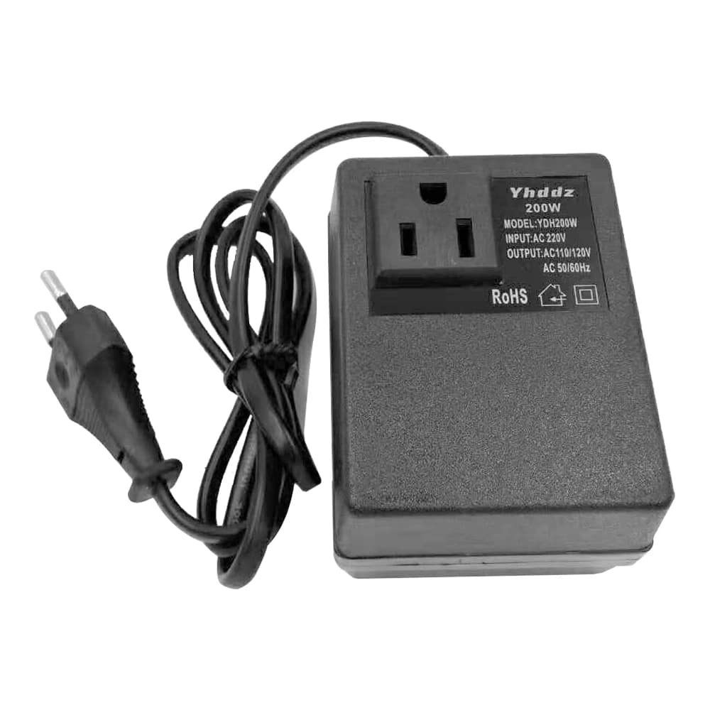 Trasformatore step down CA da 200 W da 220 V a 110 V Convertitore di tensione domestico efficiente e intelligente Adattatore di alimentazione da viaggio