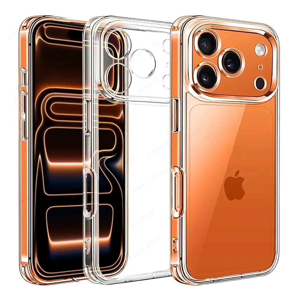 Clear TPU Lens Protection Phone Cases Stg For iPhone 17 15 14 13 11 12 16 Pro Max Plus Mini Air Transparent Silicone Soft Cover