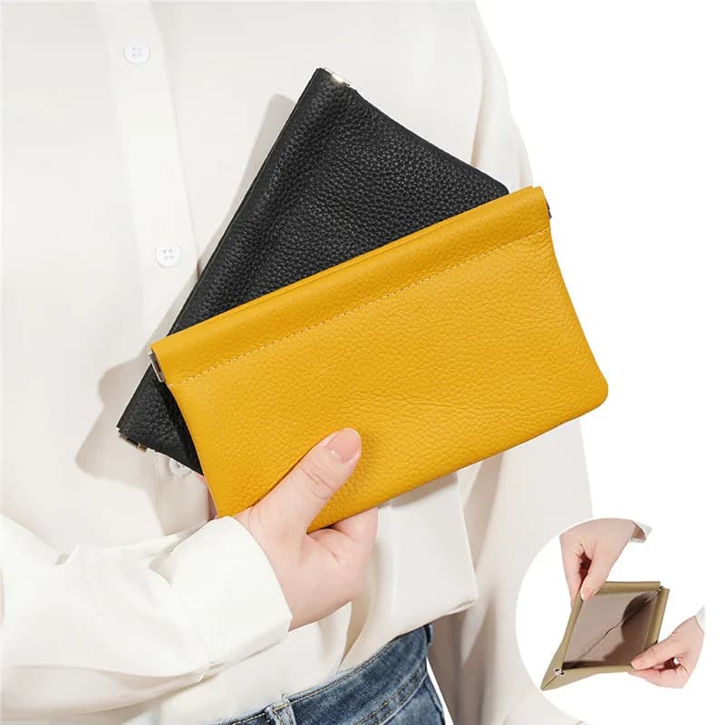 Chiusura automatica Portafoglio lungo Cambia passaporto Porta documenti patente di guida Porta occhiali Borsa portaoggetti Organizzatore Modello semplice