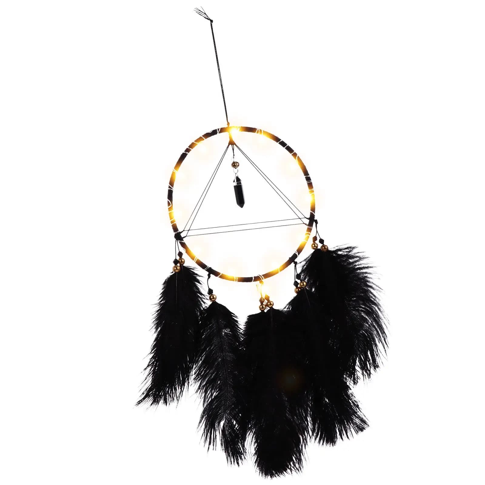 Handmade Dreamcatcher Feather Romantic Wall Hanging Lights Home Bedroom Car Pendant Decoration Dreamcatcher Hanging Decoration