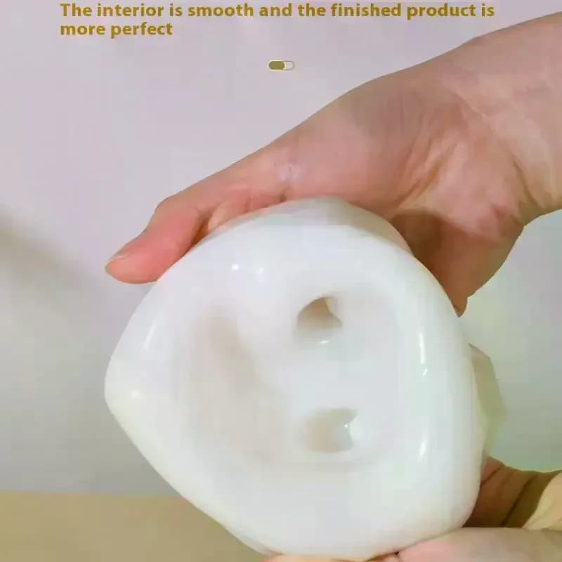 Stampo in silicone 3D a forma di budino al latte, stampo per gelatina, stampo per torte, stampo per polvere fredda bianca, accessori per decorazioni da cucina e pasticceria