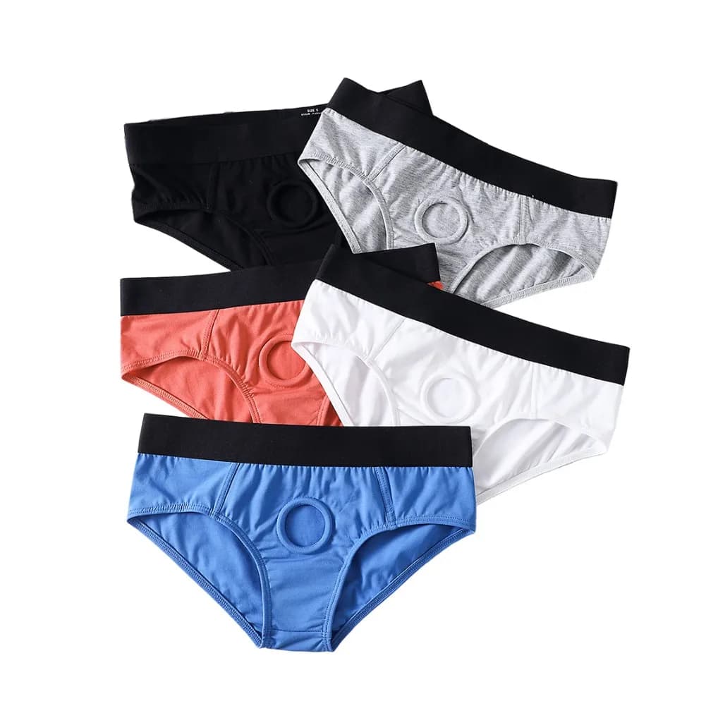 Sexy Men Briefs Front Hollow No Pouch Underwear For Gay Sissy Erotic Lingerie Triangular Panties Nightwear