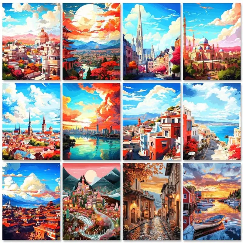 RUOPOTY DIY painting with frame numbers Cartoon Woman acrylic paint on canvas Flowers Image with adult numbers Gift DIY