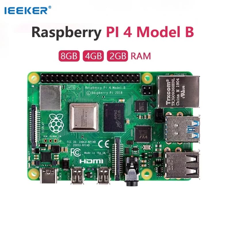 Original development card Raspberry PI 4 Module B 1G 2G 8G RAM 64-bit 1.5GHz Quad-core CPU Support WIFI Bluetooth 5.0 Card