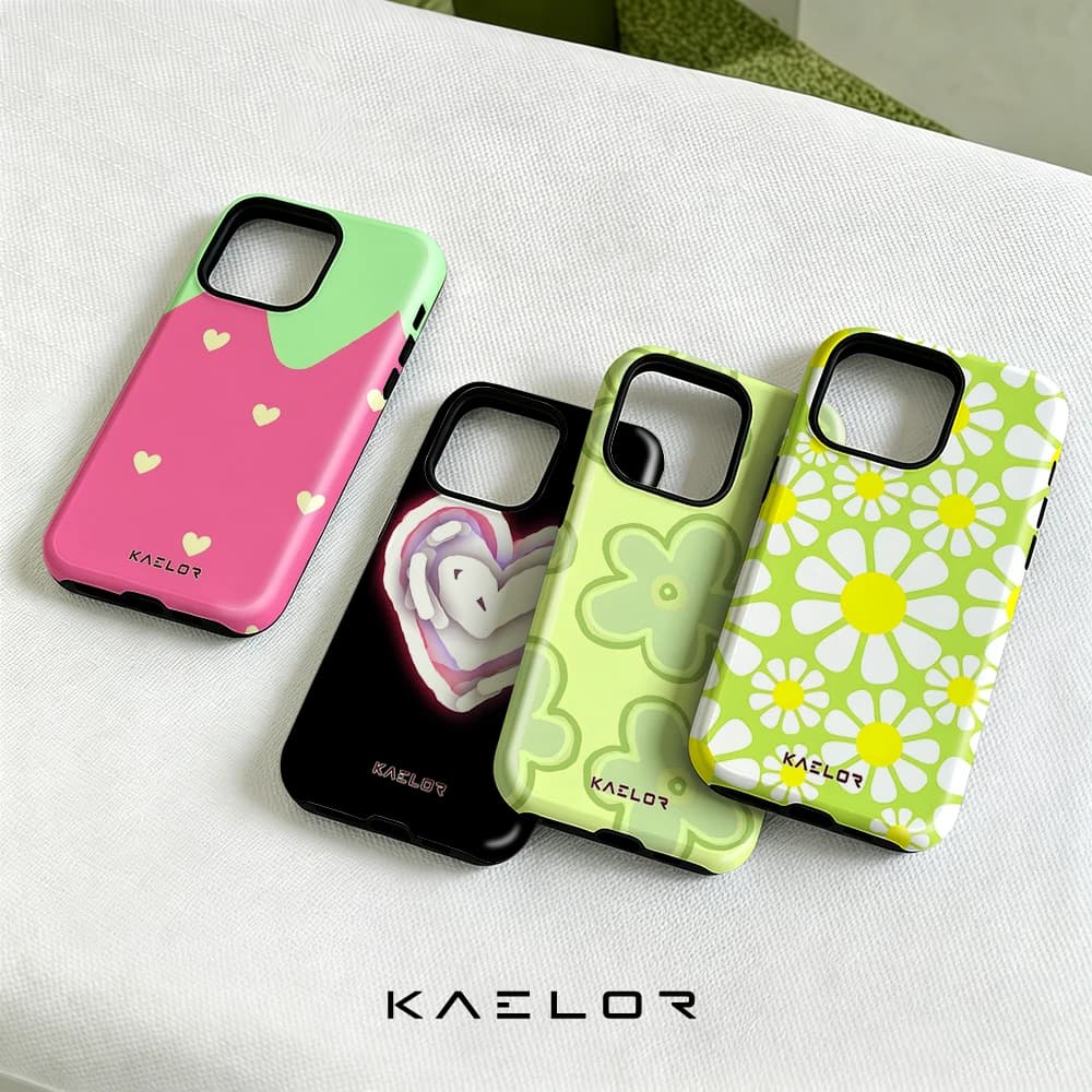 Layer Heart Two Tone Double Layer Hard Shell for iPhone 17 16 15 14 Plus 13 Pro Max Anti-Drop Shockproof PC Case