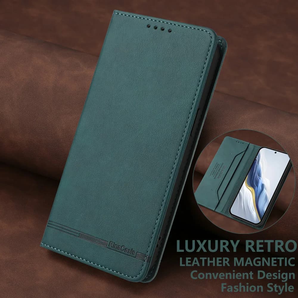 For Xiaomi Redmi 17 5G 4G Flip Case RFID Leather Magnetic Book Shell Redmi 15 15C 15 C 15A 17C Wallet Funda
