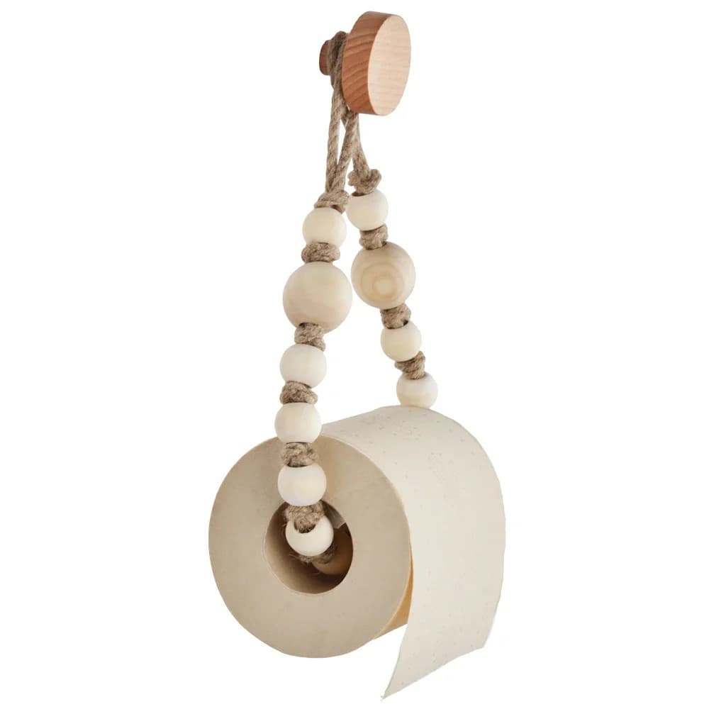 Adesivo senza chiodi Portasciugamani Bagno Gancio in legno Portasciugamani di carta Bagno Accessori per WC Set porta asciugamani di carta da cucina