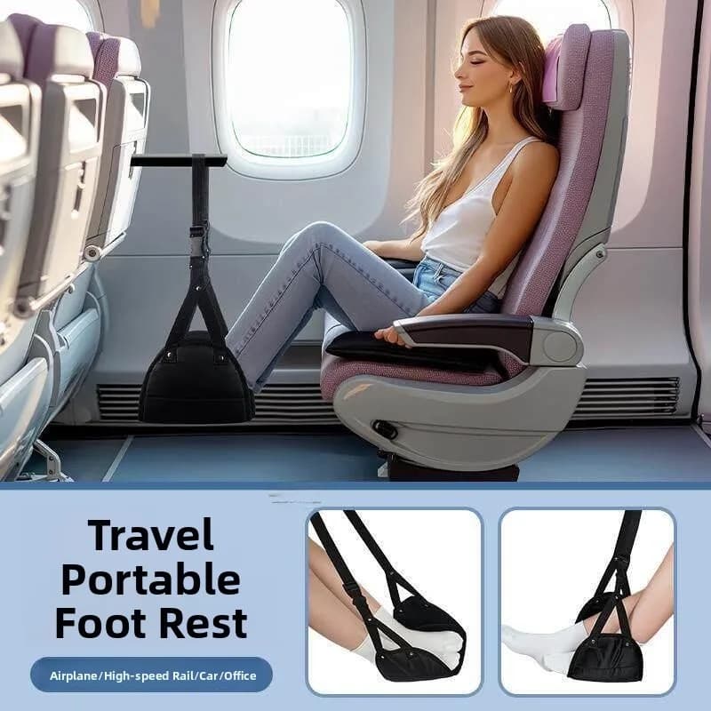 Poggiapiedi Gonfiabile da Viaggio, Ausilio per Sedersi in Auto, Treno, Ufficio, Strumento per Dormire, Comodo e Portatile, Attrezzatura da Campeggio