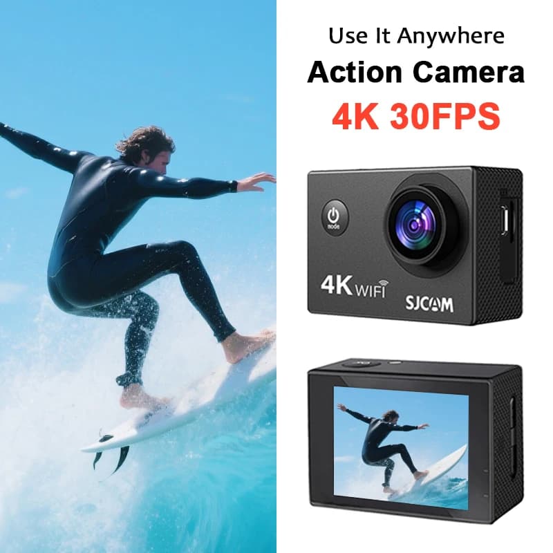 SJCAM SJ4000 AIR Action Camera 4K 30PFS 1080P 4x Zoom WIFI Bike helmet for motorcycle Sports Cam waterproof Action cameras