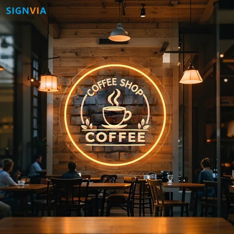 Luce al neon personalizzata con testo di caffè per stanze familiari Insegne per negozi Café Friend Gift & Occasions, crea un'illuminazione decorativa vibrante