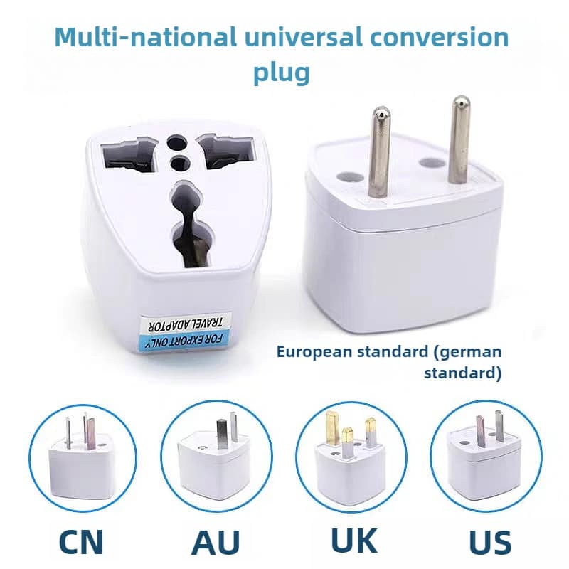 1 PzUniversal US UK AU A Spina UE USA A Euro Europa Viaggio Da Parete AC Caricatore di Alimentazione Presa Adattatore Convertitore 2 Pin Rotondi presa