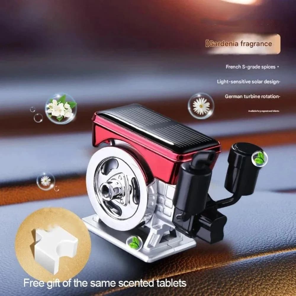 Zen Char Solar Energy Car Diffuser Ocean Osmanthus Car Deodorant Scented tablets Rotating diffuser with compact design