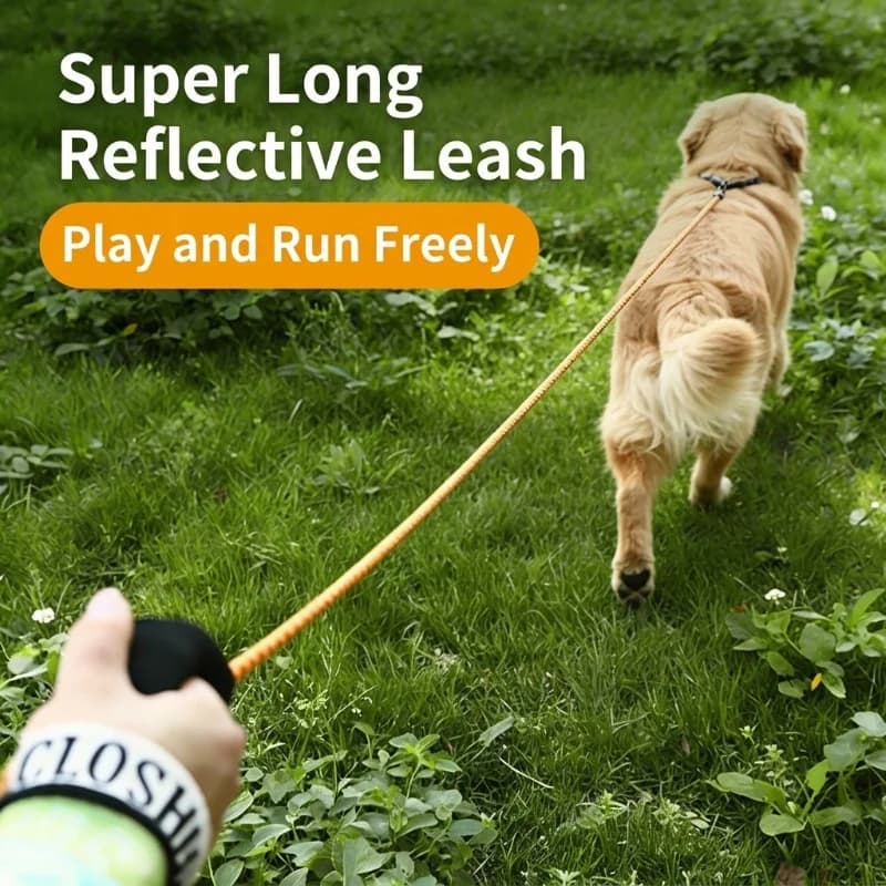 Long Reflective Dog Leash 3M/5M/10M/15M/30M/50M Soft Padded Comfort Handle Pet Training Walking Lead for Small Medium Large Dogs