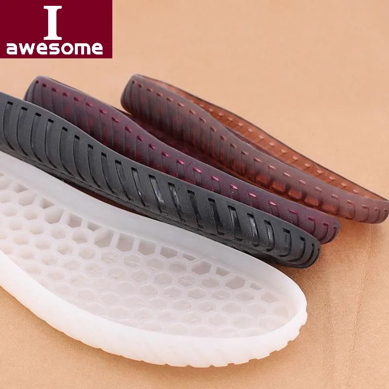 Protezione per scarpe in cristallo trasparente Fondo tendine antiscivolo Pantofole lavorate a mano Sandali Suole in gomma Suole con ganci autunno inverno