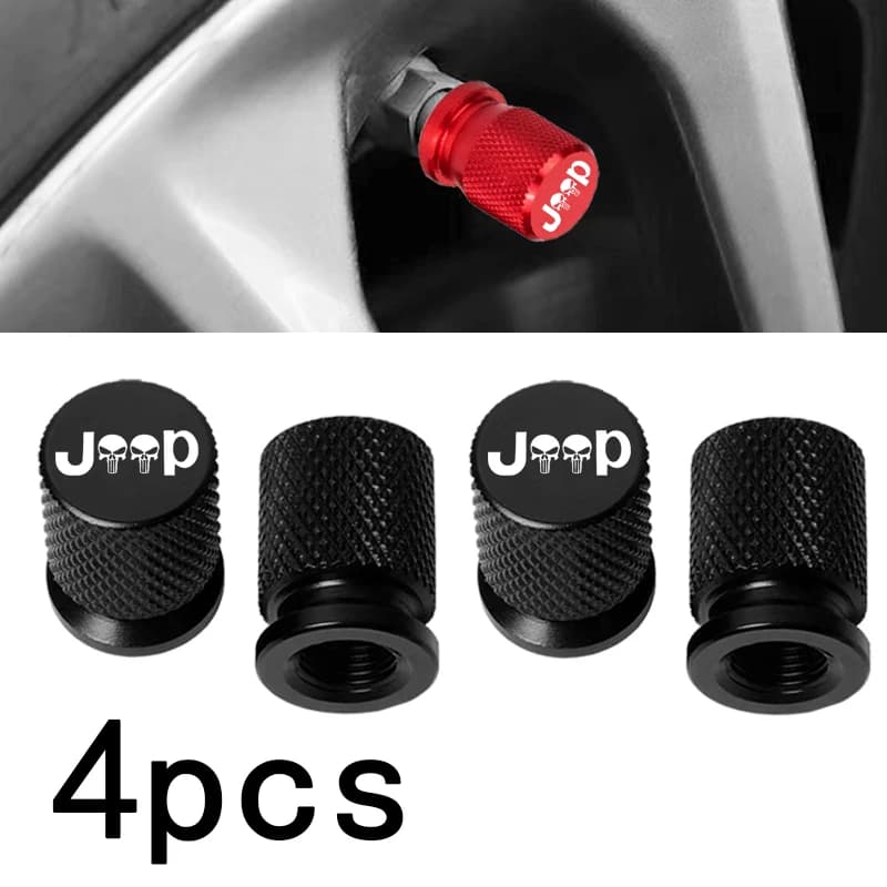 Auto Wheel Valve Rubber Roller Coats Airdust Covers Waterproof For Jeep Renegade Compass Wrangler Patriot Grand Cherokee Rubicon
