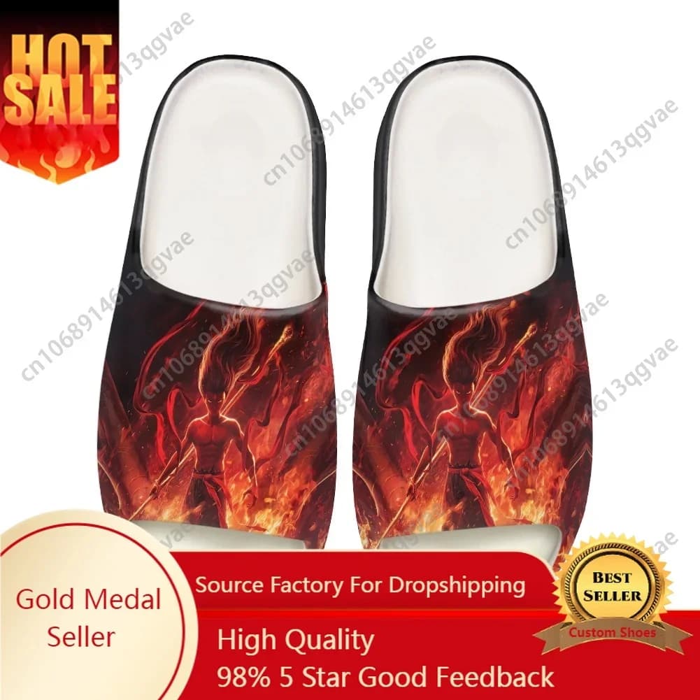 Nezha 2 Devil Boy Conquers The Dragon King Sllipers Man Woman Teenager Bathroom Home Shoes Customized Water Shoes on Sandals Shoes