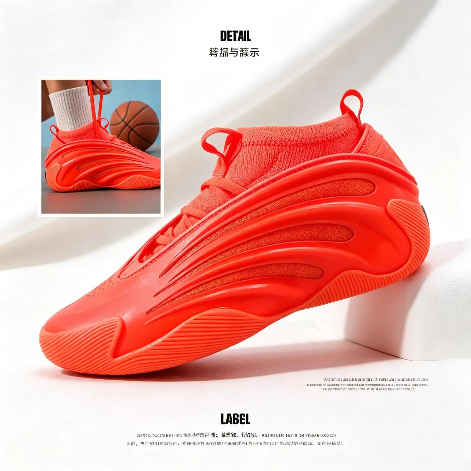 Adidas Harden Volume 9 Signature Basketball Shoes Shock Absorbing Leather Sport Sneakers Bright Orange JS1305