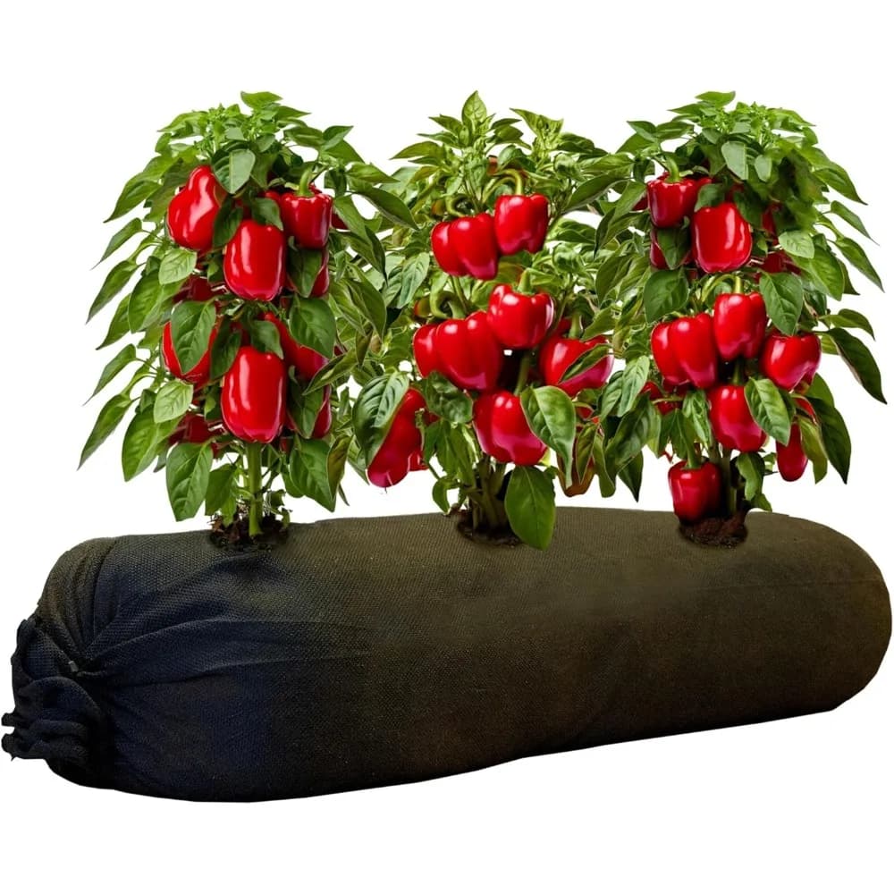 4x8 50-foot tubular fabric vases with drip irrigation system, air flow resistant mesh, customizable for garden - Shipping from USA