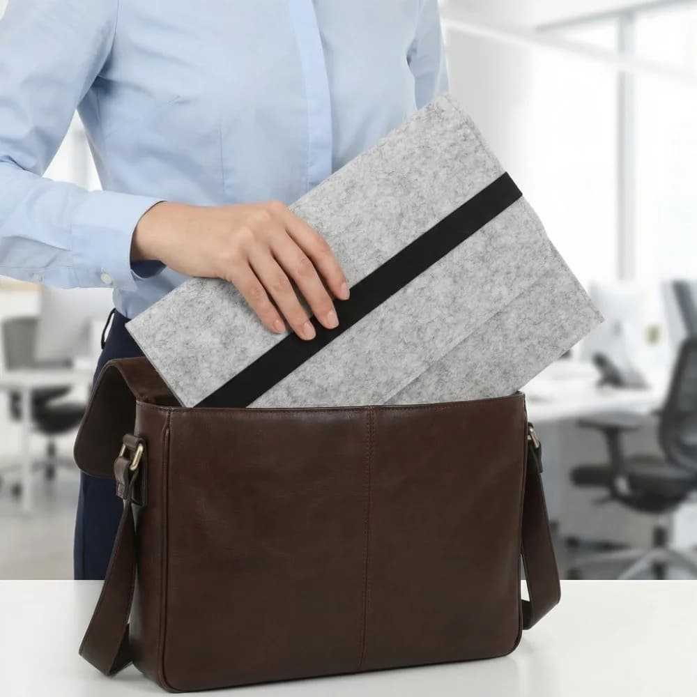 Borsa in feltro in fibra chimica per uso quotidiano, borsa a mano portatile in feltro, borsa per laptop alla moda in feltro per tutti i giorni