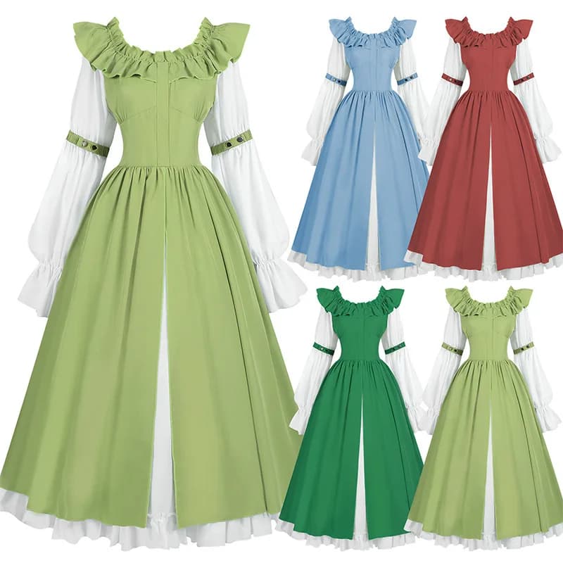 2025 Abito lungo Oktoberfest tedesco Donna Carnevale di Halloween Costume cosplay Ragazza Abiti tradizionali bavaresi per birra Performance