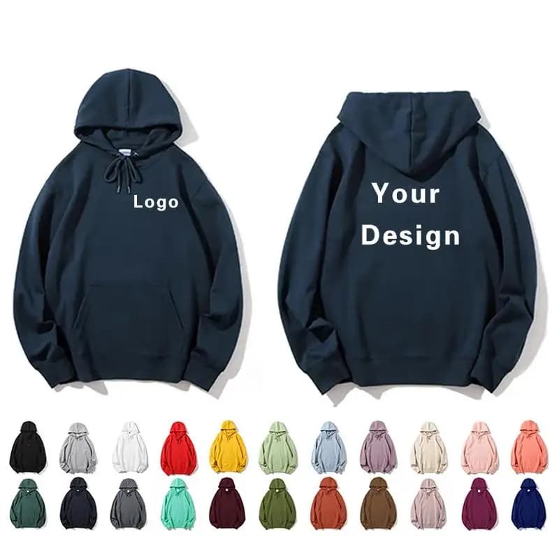 Felpa con cappuccio pullover sottile primavera autunno 300g Camicia pubblicitaria di gruppo Felpa con cappuccio tinta unita casual Logo personalizzato personalizzato