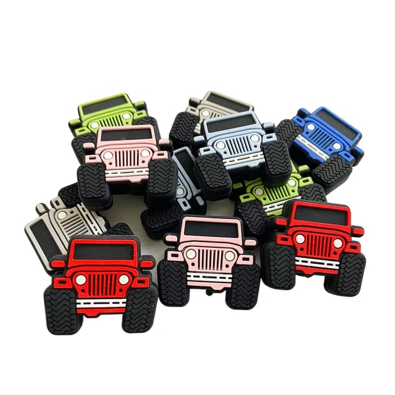 10 pz Auto Perline In Silicone Focale BPA Libero Del Silicone Del Commestibile Del Bambino Dentizione Giocattoli FAI DA TE Ciuccio Catena Perline Accessori di Gioielli