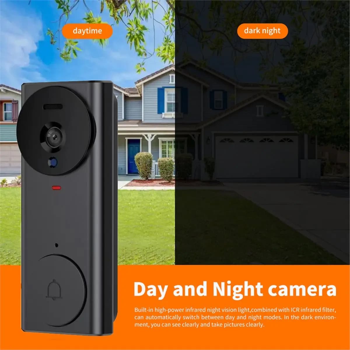 DTC5 Intelligent Video DoorbellDual Audio Needed Button Control Smart Door Viewer Doorbell Camera Home