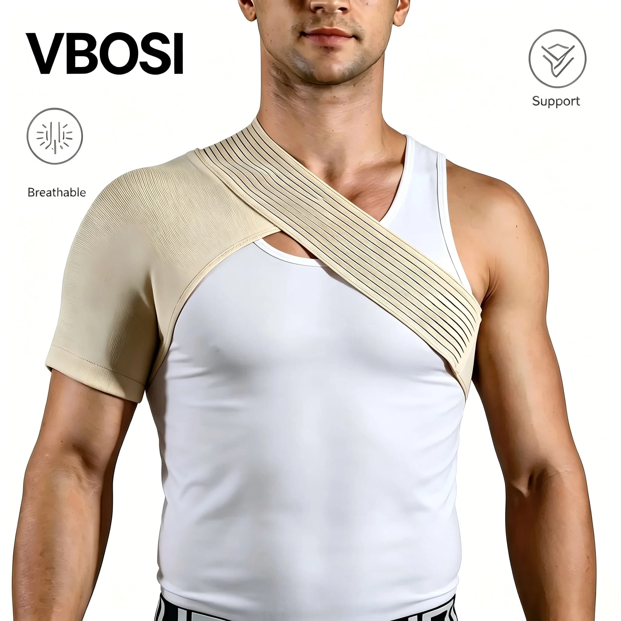 Supporto Regolabile per Spalla, Fascia Compressiva per Uomini e Donne, Sollievo dal Dolore per la Fascia Rotatore, Recupero Sportivo