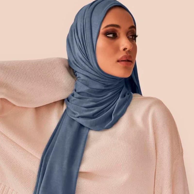 Moda Modal Jersey di cotone Hijab sciarpa lungo scialle musulmano pianura morbido turbante cravatta avvolge la testa per le donne Africa fascia 170x60cm