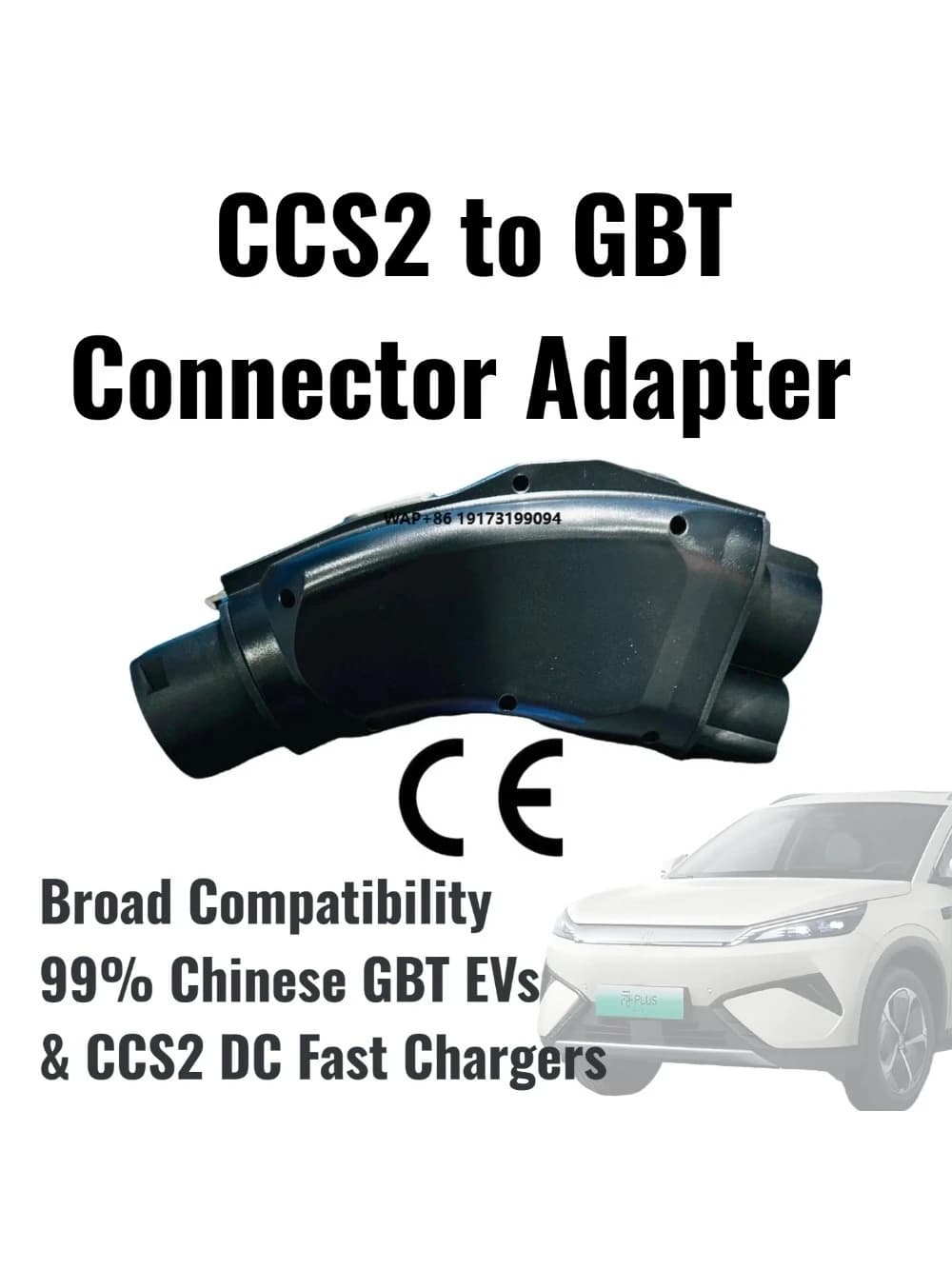 Adattatore di ricarica rapida DC CCS2 GBT, connettore per auto elettriche GBT cinese, ricambi per auto a nuova energia, adattatore caricabatterie EV economico