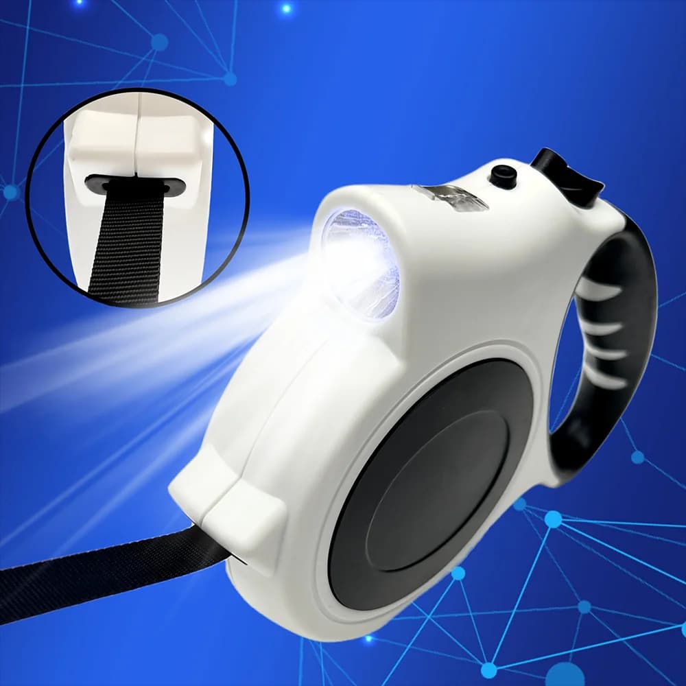 1Pcs LED Illuminated Retractable Dog Leash 16FT Adjustable Walking Rope for Medium Large Dogs Night Outdoor Walking Running