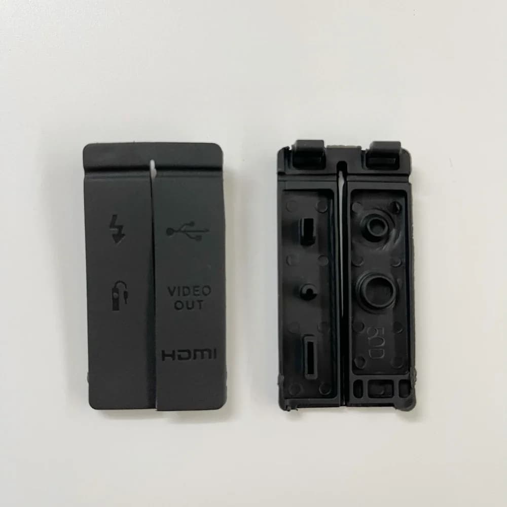 1 PZ NEW for Canon 50D USB/HDMI-compatible Rubber door plug, VIDEO + Shutter cable, Plug, Door Side camera repair part in leather