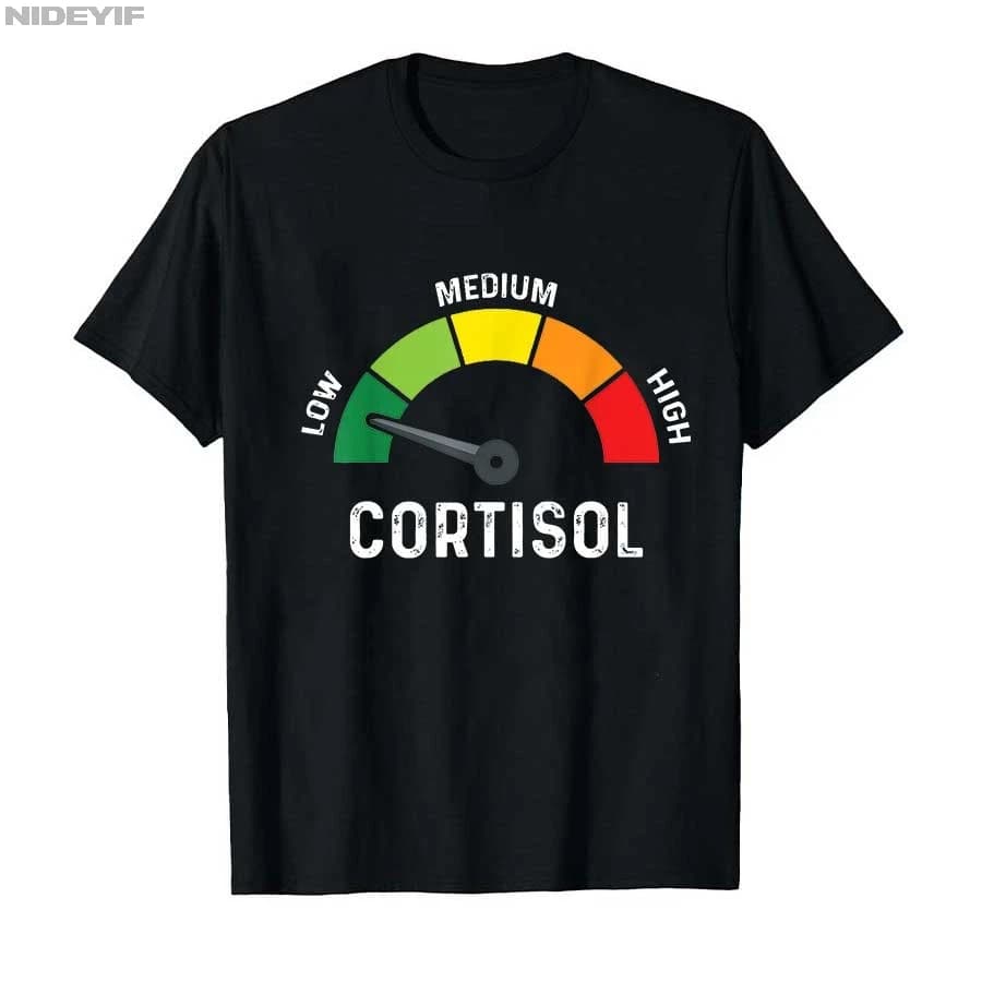 T-shirt Low Cortisol Levels V Meme per uomo donna T-shirt in cotone 100% a maniche corte P803