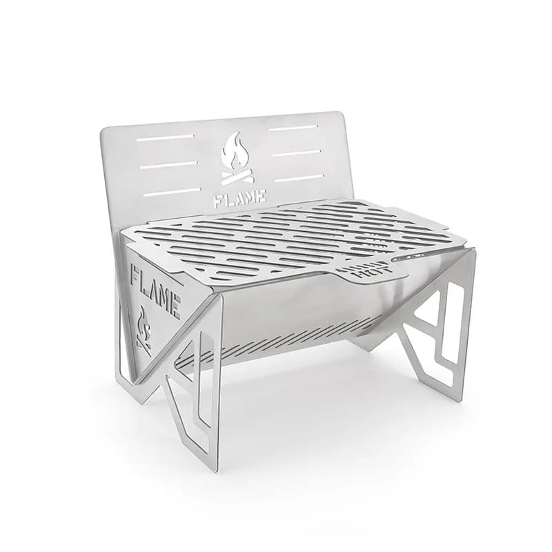 Outdoor Wood Burning Camp Stove, Portable Camping Fire Pit Grill, Lightweight Picnic Cooking Furnace