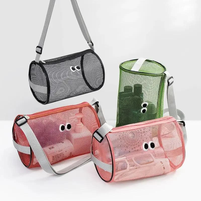 (BF06)1Pc Travel Washing Body Shower Tools Organizer Mesh Makeup Toiletry Storage Bags Handbags Hanging Cosmetic Organizer Pouch