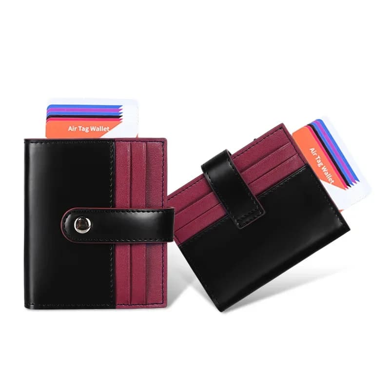 Portafoglio minimalista da uomo con custodia per espulsione di carte di credito POP UP in alluminio Portafogli protetti RFID per monete, banconote