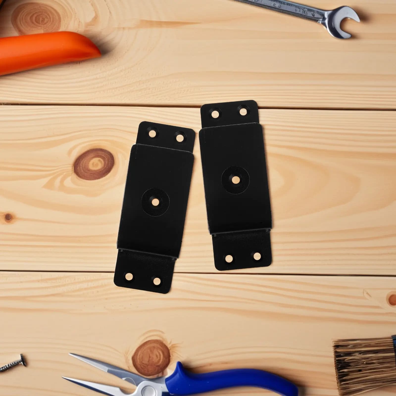 Set di 1 Supporto per Barra di Bloccaggio Porta Resistente, Ferma Porta a U in Metallo per Casa, Appartamento, Fienile, Cancello
