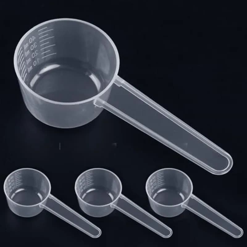 5pcs transparent measuring spoon baking measuring spoon 40ml laundry detergent protein powder creatine