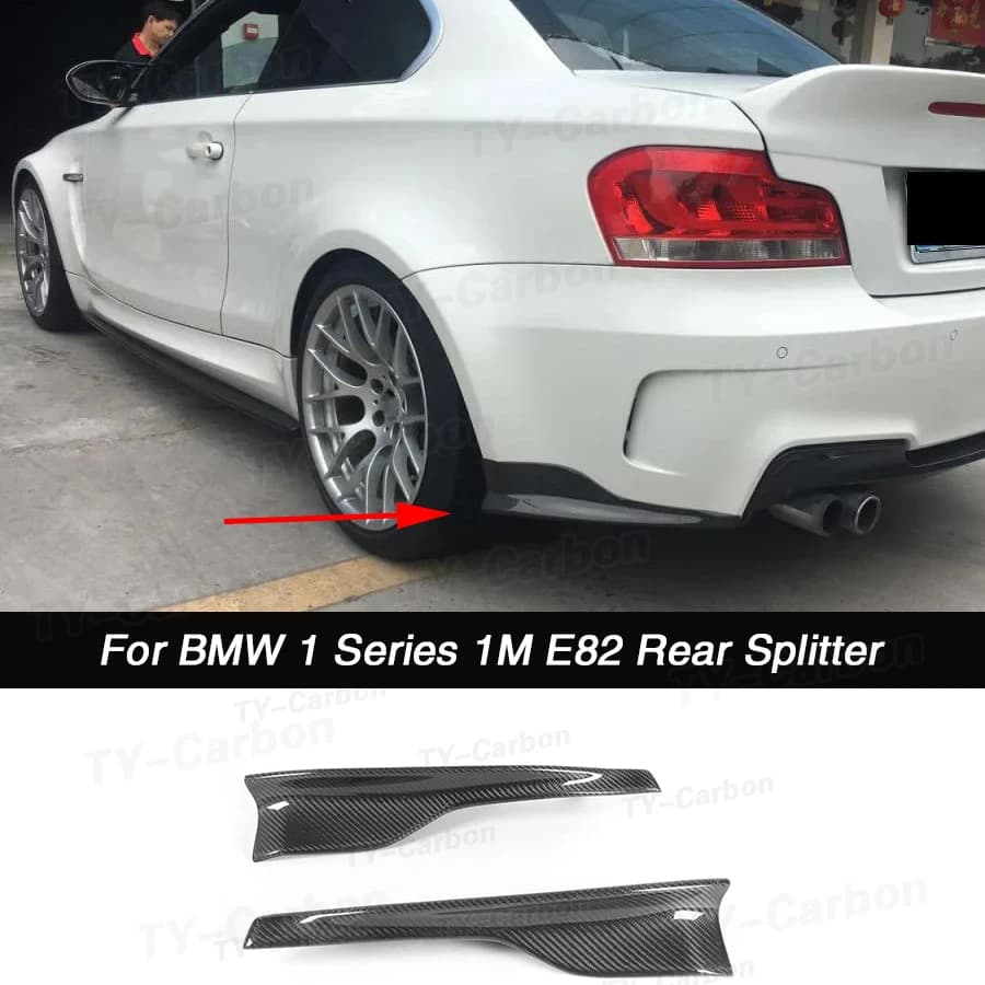 Splitter diffusore per labbro paraurti posteriore per auto in fibra di carbonio per BMW 1Serie 1M E82 M Paraurti Coupe 2011 - 2013 Cupwings FRP