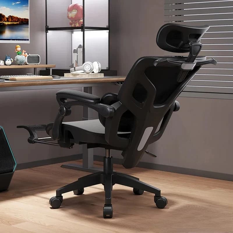 Ergonomic Chair, Reclining Mesh Adjustable, Computer Chair, Lift Waist Support, Gaming Chair, Swivel Home Office Furniture
