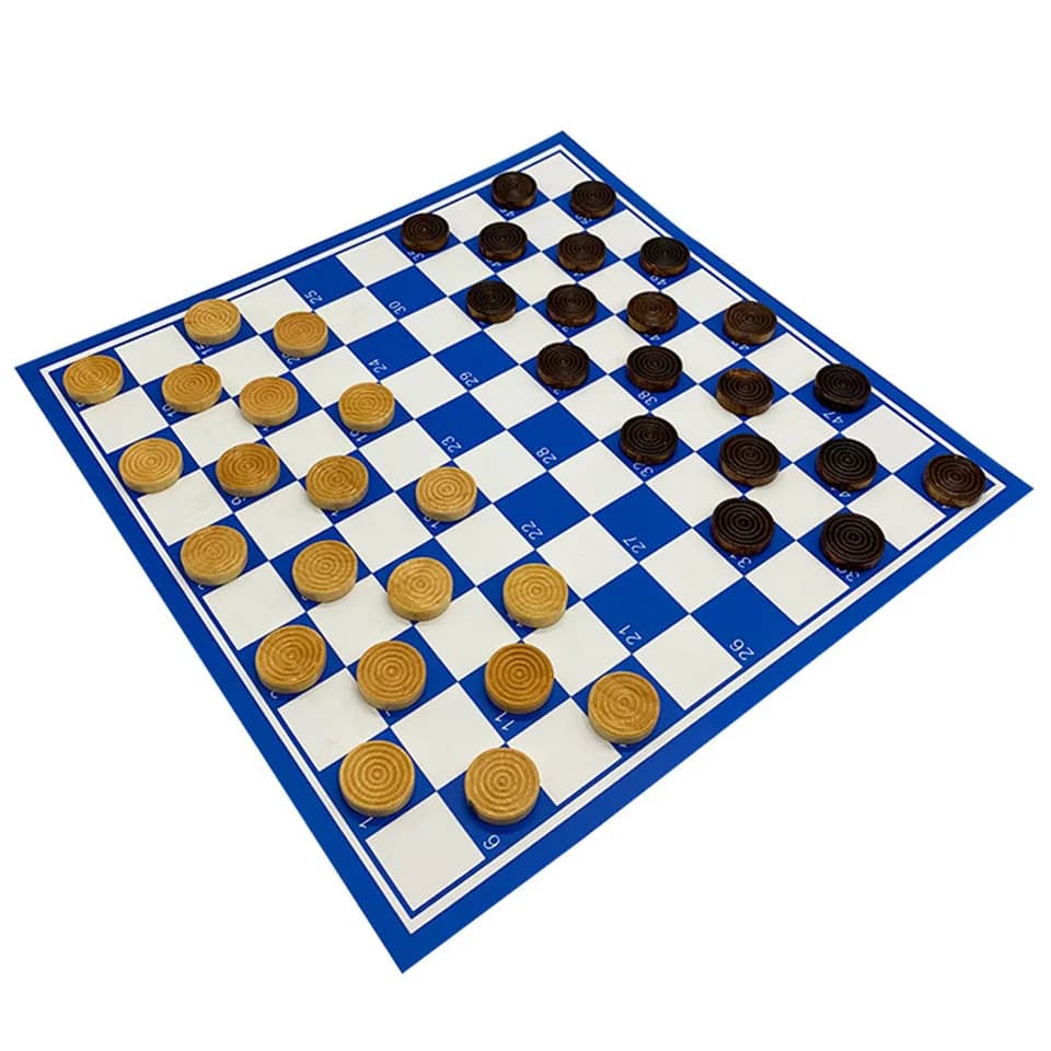 100 celle scacchiera in PVC scacchiera Set di pezzi di scacchi in legno 41*41cm dama pieghevole scacchiera BSTFAMLY T6