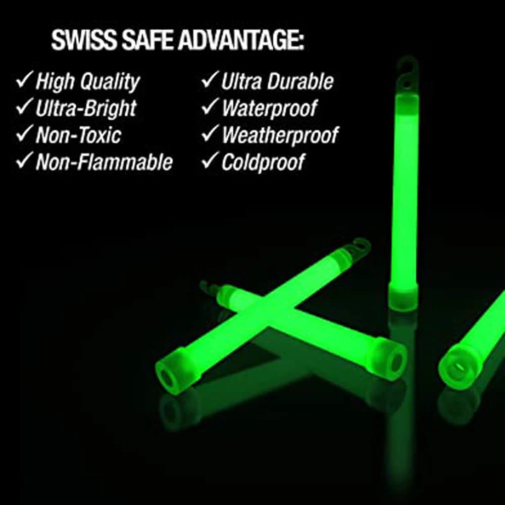 Kit di Sopravvivenza con Bastoncini Luminosi da 6 Pollici, Attrezzatura SOS per Escursionismo e Campeggio, Equipaggiamento Outdoor SOS 15*150mm
