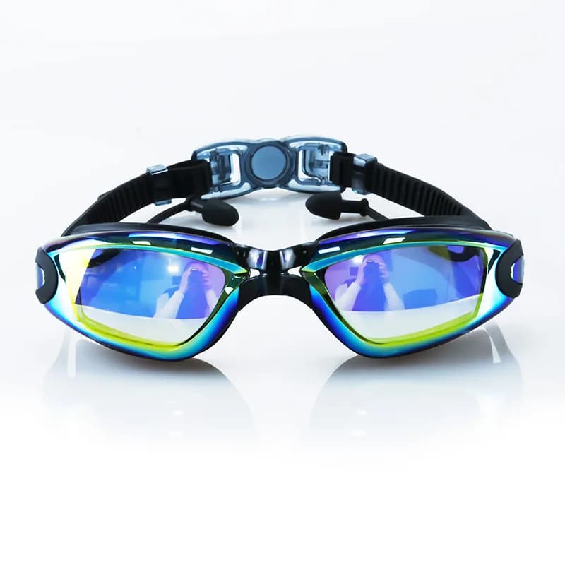Swimwear Adult Swim Glasses With Ear Caps Man Women's Waterproof Swimwear Anti-slip Running Goggles for Diving Training in Pool