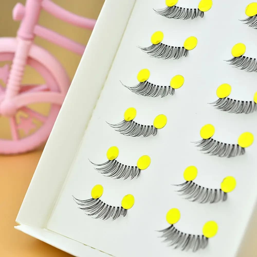 10 Paia/Set di Ciglia Finte Naturali per il Trucco Occhi - Strumenti di Bellezza