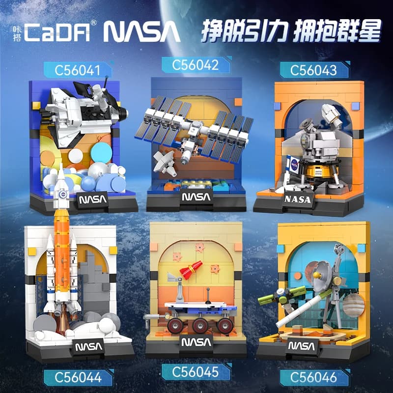 Cada NASA Razzo aerospaziale Building Blocks Città Tecnico Lanciatore spaziale Astronauta Figura Giocattoli dei mattoni per i regali dei bambini
