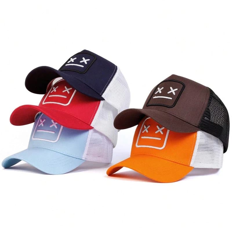 Berretti da baseball con ricamo viso piangente XX unisex Berretto hip-hop Cappelli casual regolabili per esterni primavera estate Cappello per protezione solare