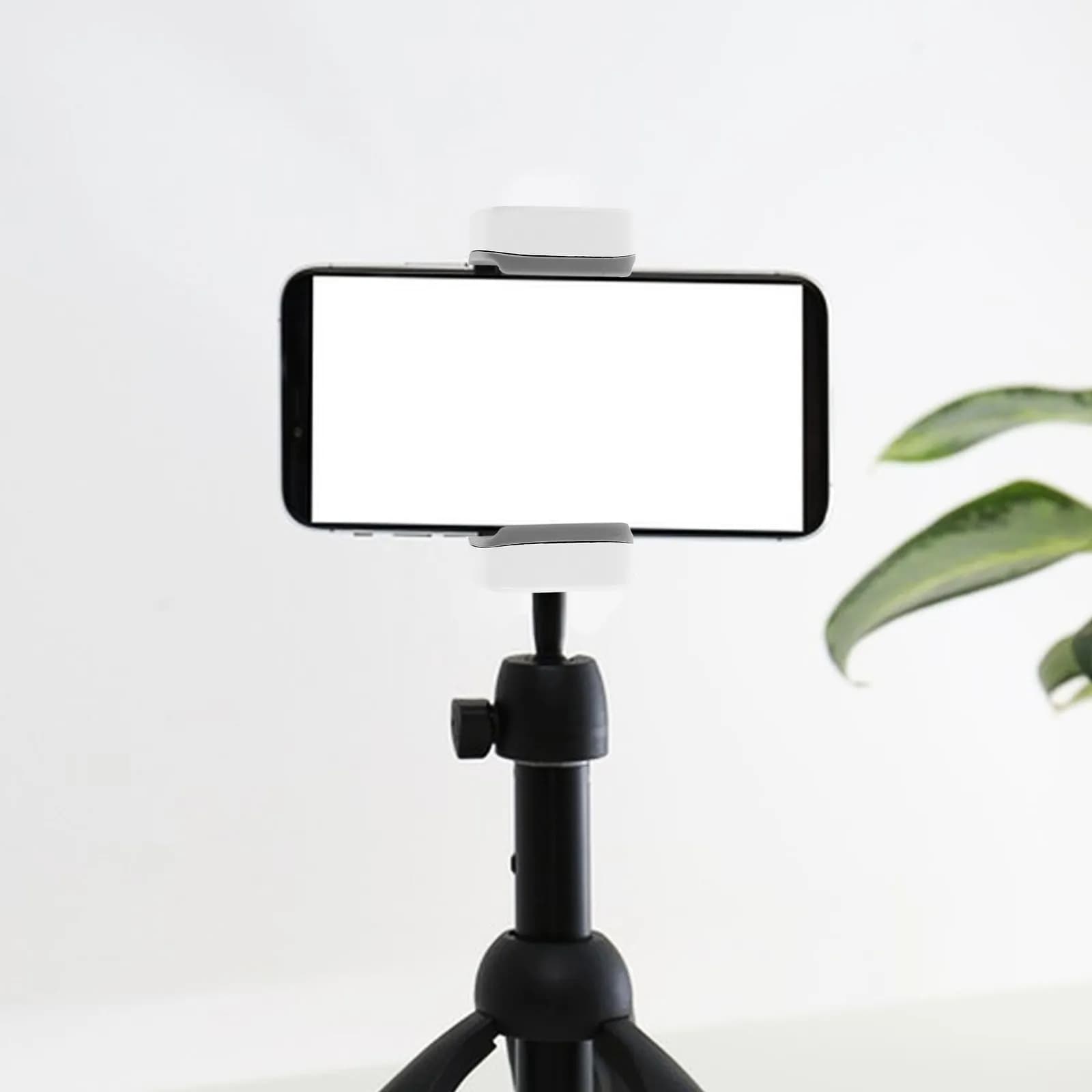 Clip per telefono per treppiede, supporto resistente, design leggero, adatto alla maggior parte degli smartphone, installazione rapida per vlogging e viaggi